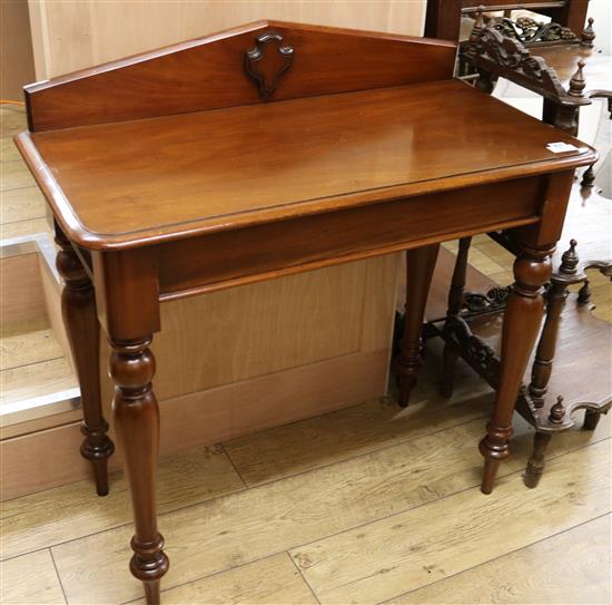 A Victorian mahogany hall table, W.92cm